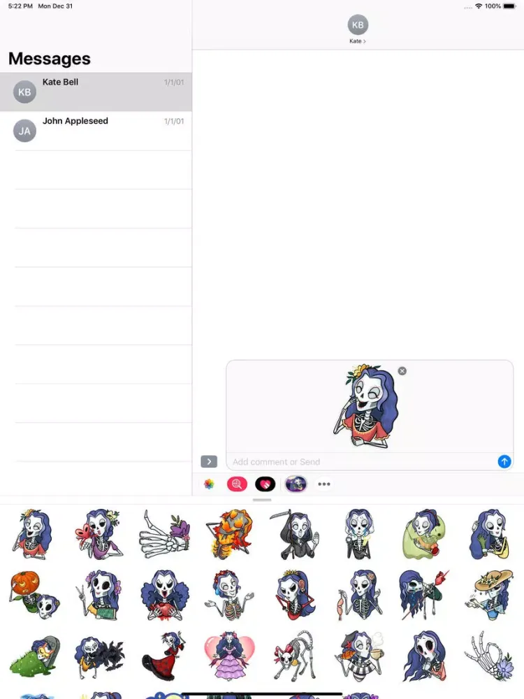 Captures d'écran de Skeleton Witch Stickers Pack iPad 