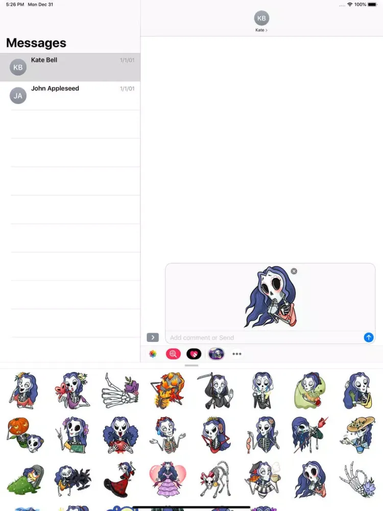 Captures d'écran de Skeleton Witch Stickers Pack iPad 
