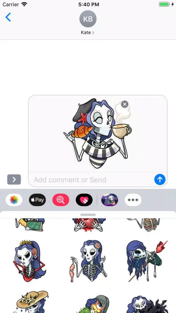 Captures d'écran de Skeleton Witch Stickers Pack