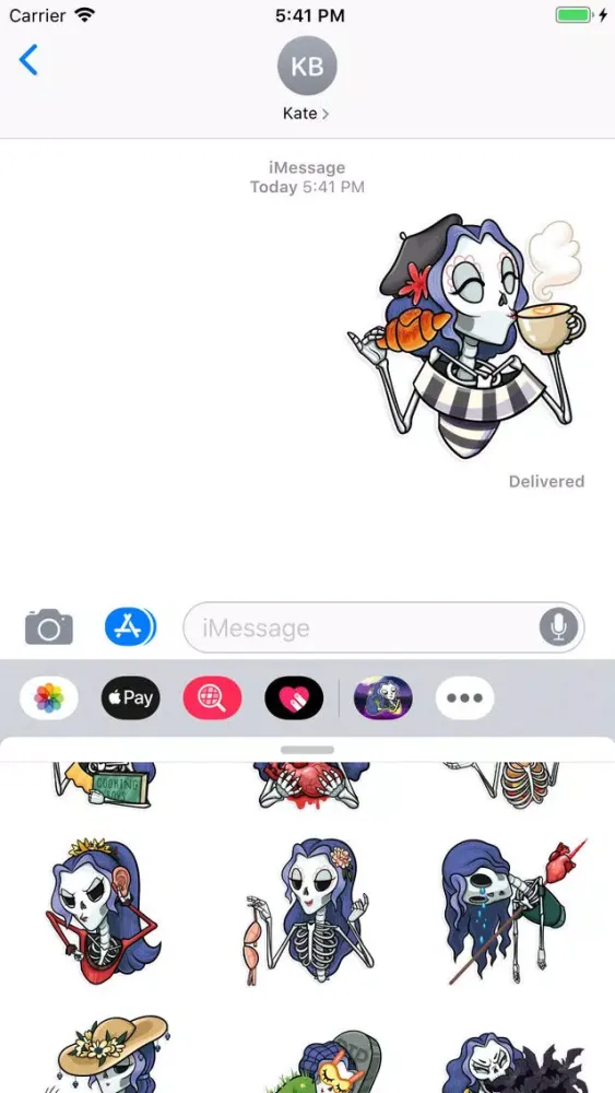 Captures d'écran de Skeleton Witch Stickers Pack