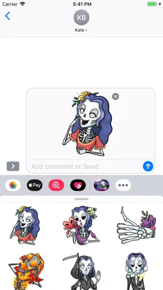 Captures d'écran de Skeleton Witch Stickers Pack