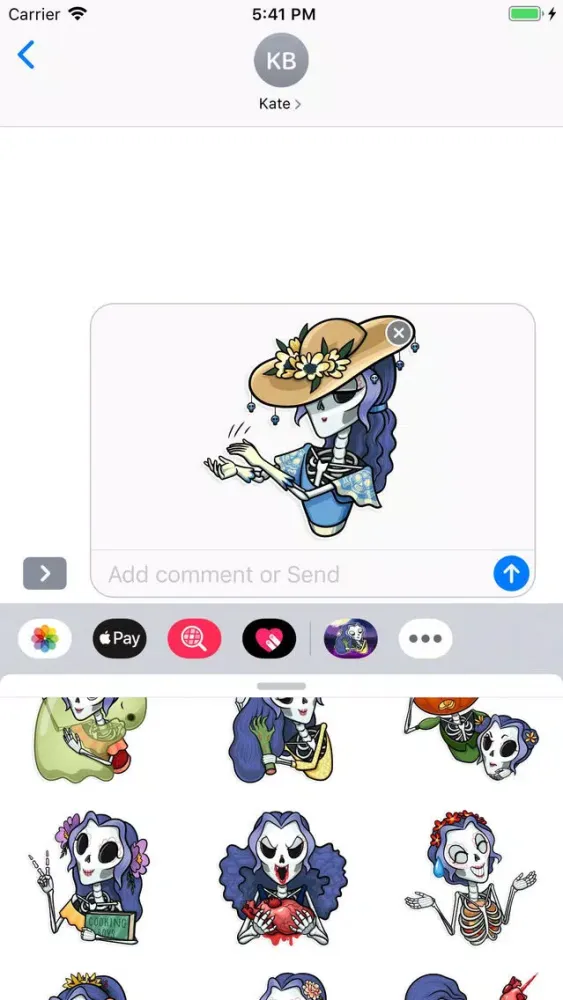 Captures d'écran de Skeleton Witch Stickers Pack