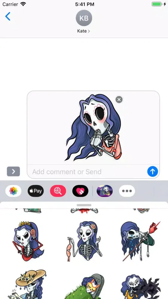 Captures d'écran de Skeleton Witch Stickers Pack