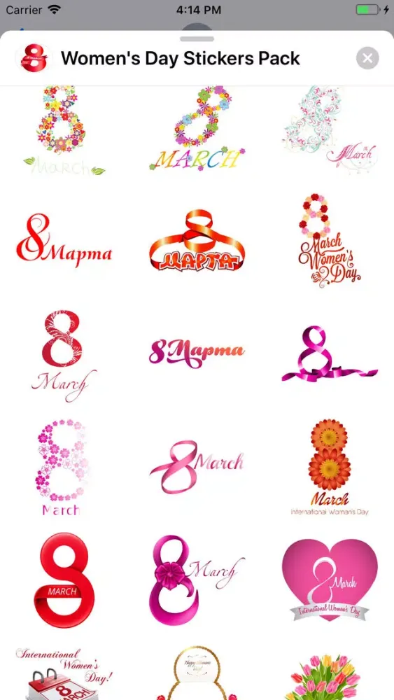 Capturas de tela do Women's Day Stickers Pack