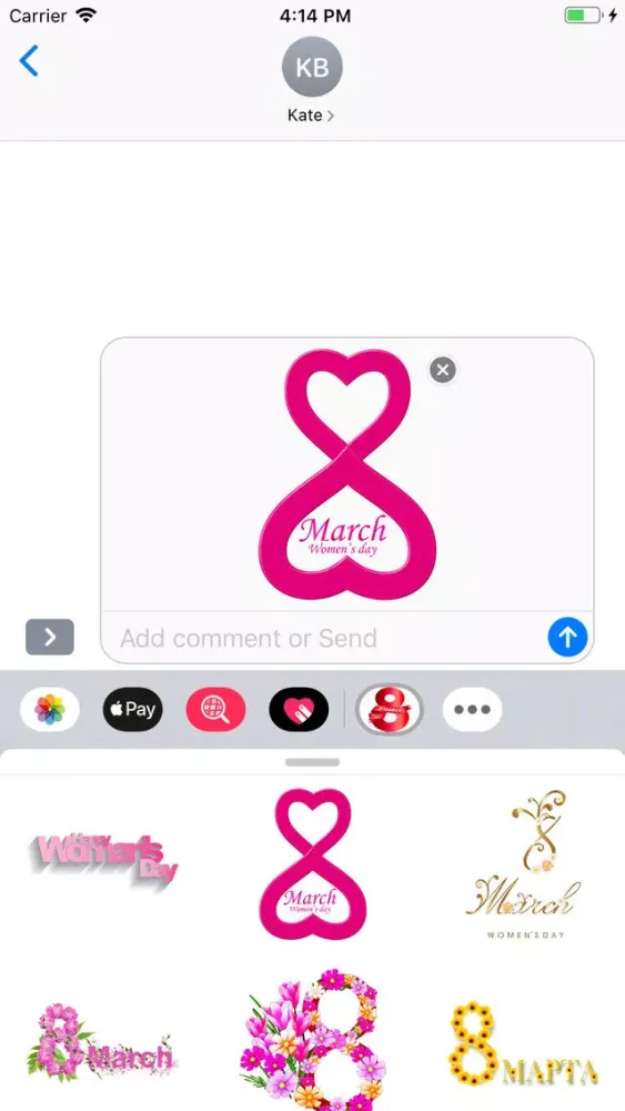 Capturas de tela do Women's Day Stickers Pack