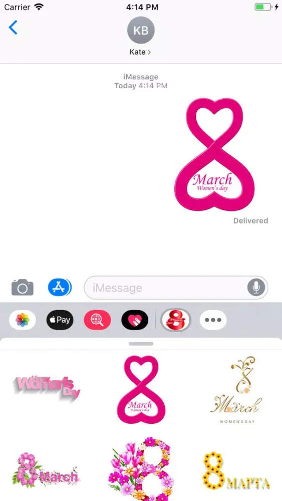 Capturas de tela do Women's Day Stickers Pack