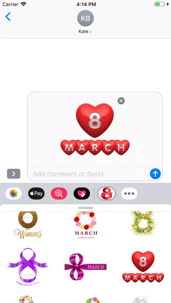 Capturas de tela do Women's Day Stickers Pack