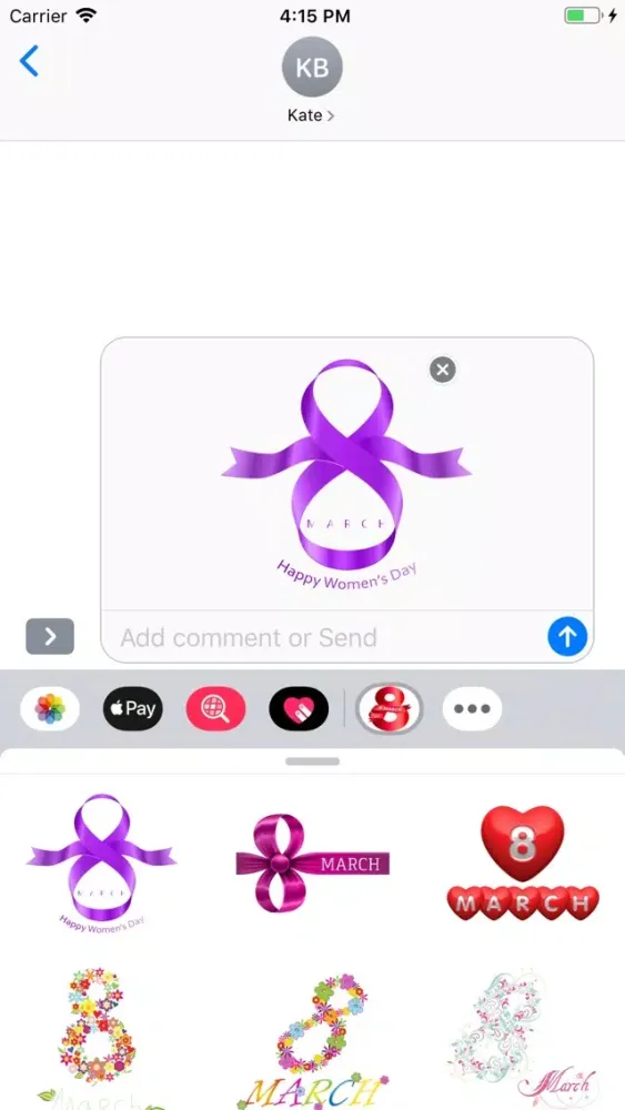 Capturas de tela do Women's Day Stickers Pack