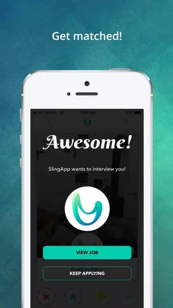 Скриншоты SlingApp - swipe.hired