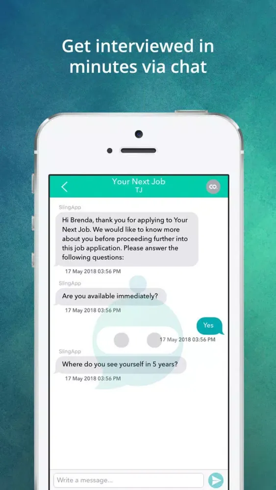 Скриншоты SlingApp - swipe.hired