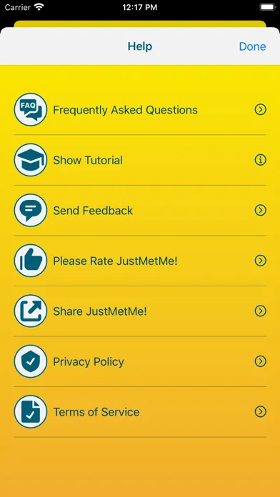 JustMetMe contact share by QR Screenshots