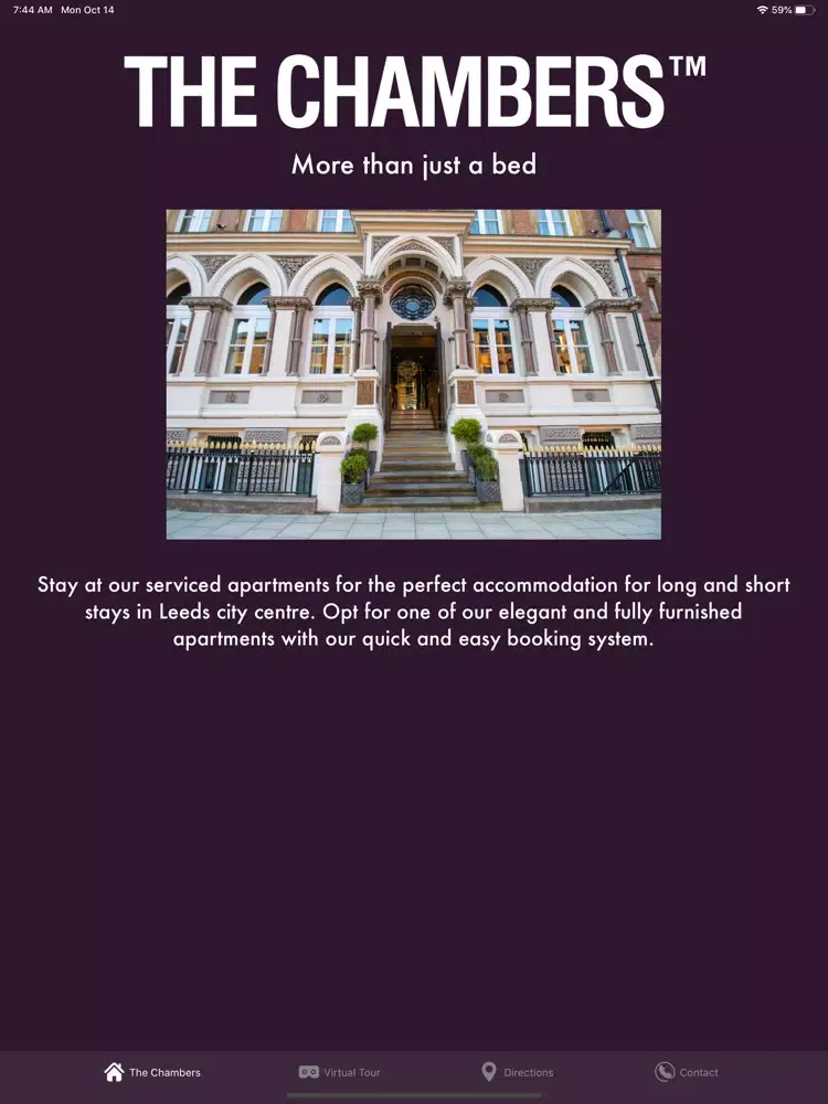 Ảnh chụp màn hình của The Chambers iPad 