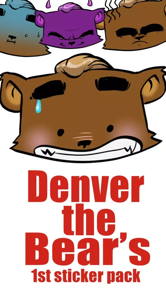 Capturas de pantalla de Denver The Bear Sticker Pack
