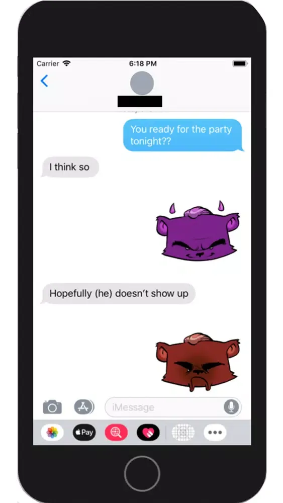 Capturas de pantalla de Denver The Bear Sticker Pack