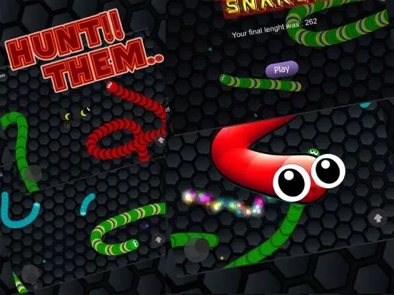 Anacondas Snake Worm Wars Games iPad Screenshots
