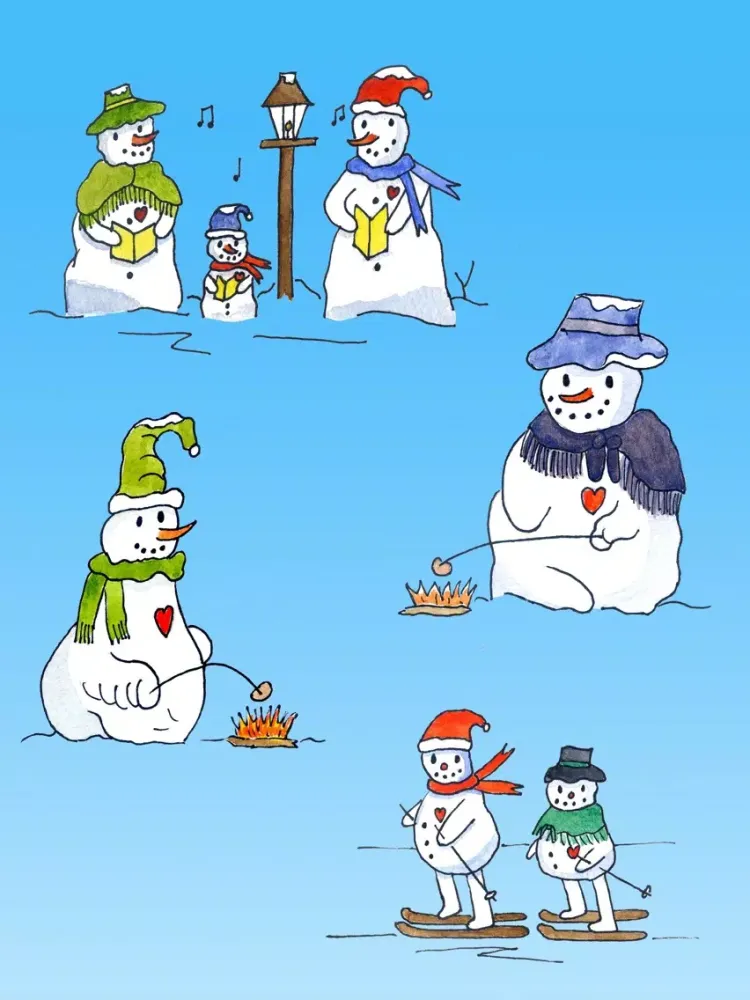 Zrzuty ekranu Christmas Snowman Stickers iPad 