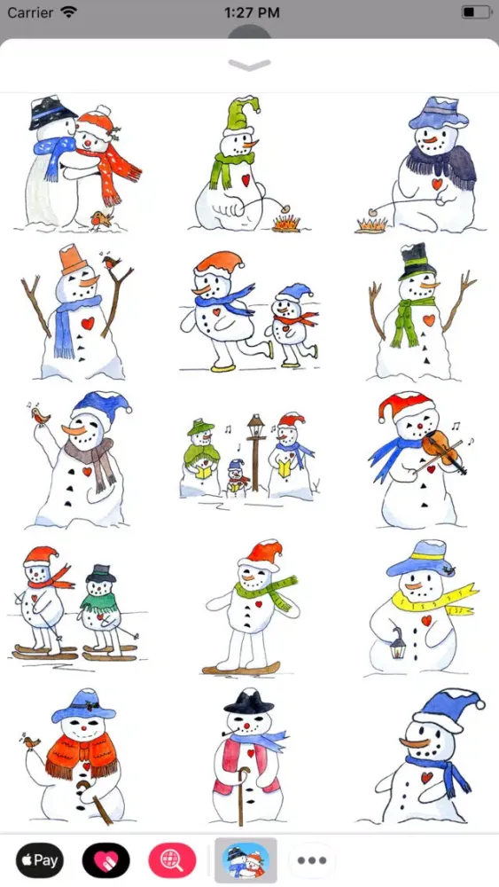 Zrzuty ekranu Christmas Snowman Stickers