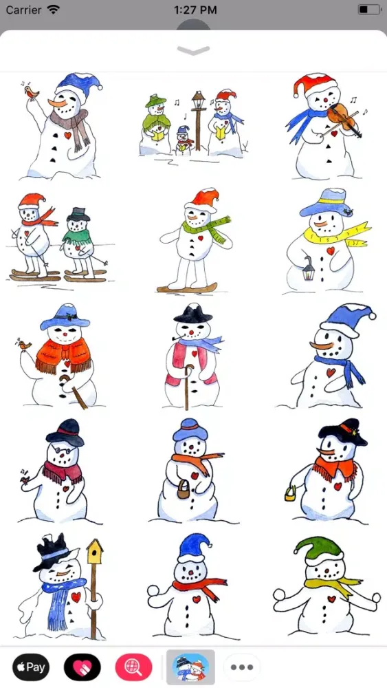 Zrzuty ekranu Christmas Snowman Stickers
