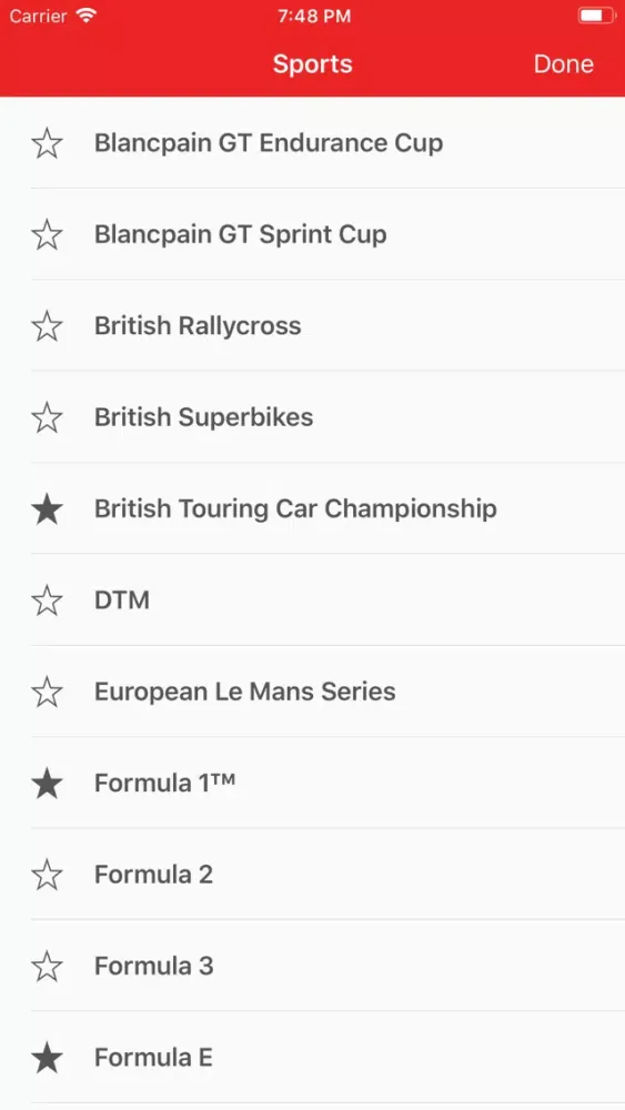 Capturas de tela do Motorsport Calendar!