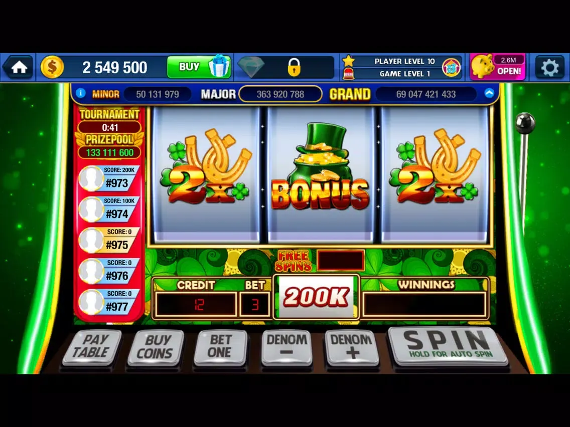 ภาพหน้าจอของ LuckyU Casino iPad 