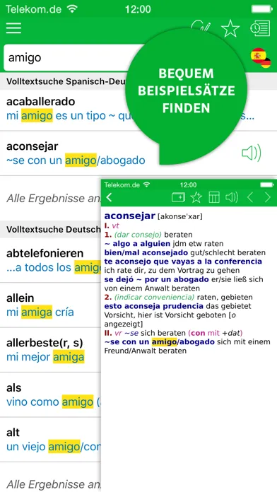 Tangkapan layar PREMIUM Wörterbuch Spanisch