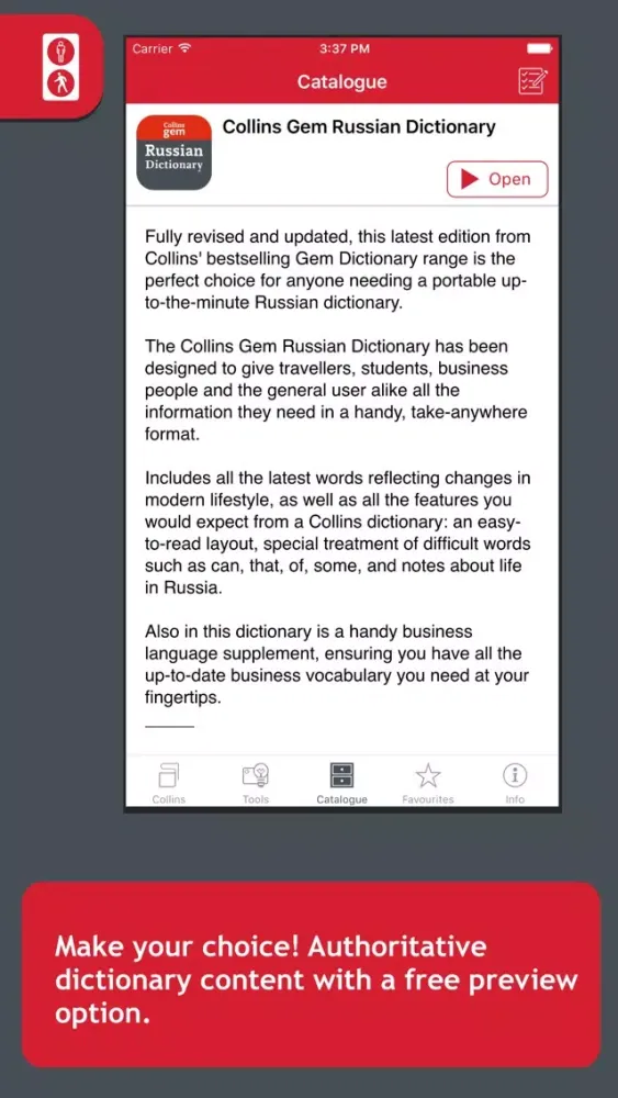 Capturas de tela do Collins Gem Russian Dictionary