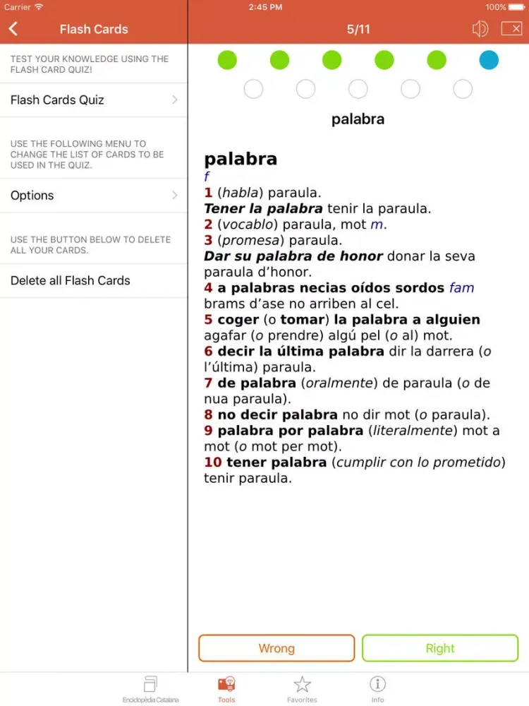 Compact Spanish-Catalan Catalan-Spanish Dictionary from Enciclopèdia Catalana iPad  Screenshots