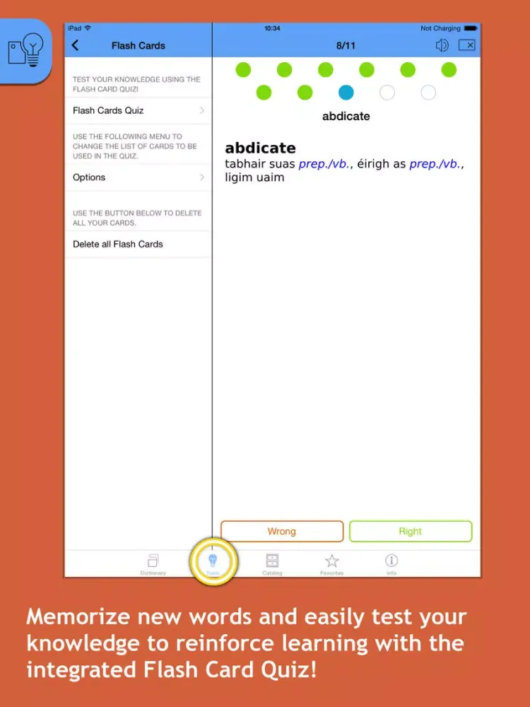 Screenshot di Focalbeo Irish <-> English dictionaries iPad 