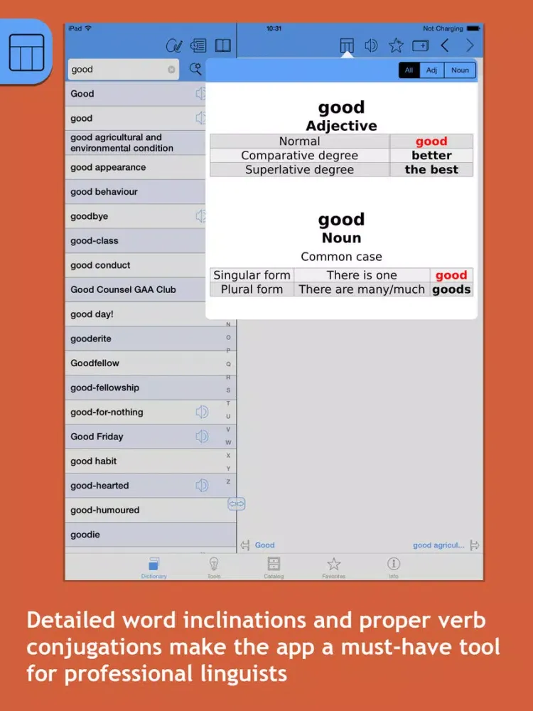 Screenshot di Focalbeo Irish <-> English dictionaries iPad 