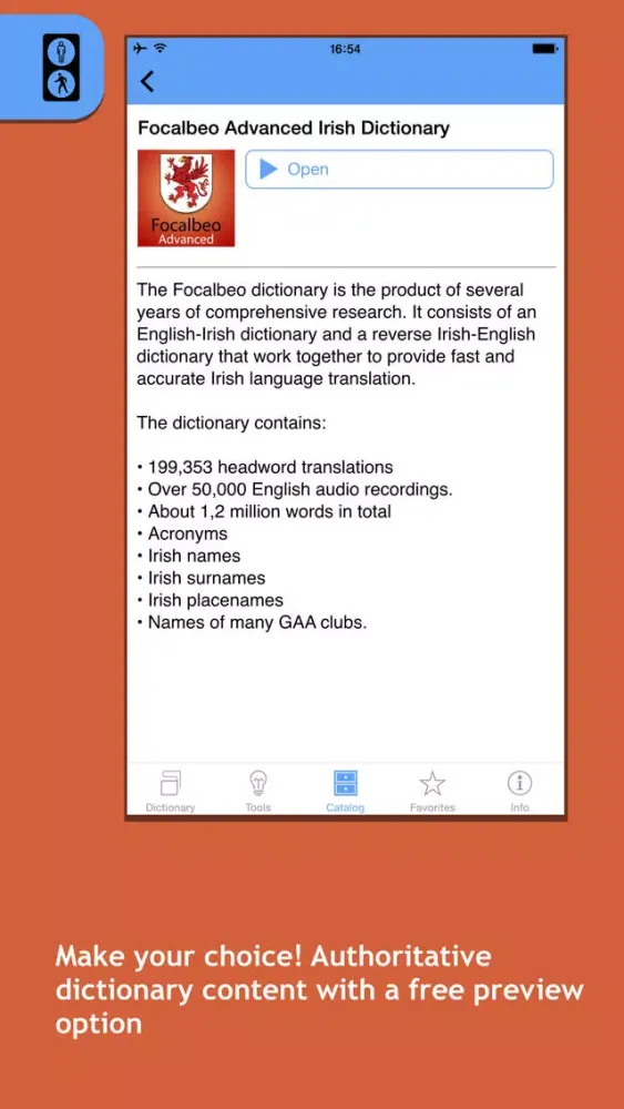 Screenshot di Focalbeo Irish <-> English dictionaries