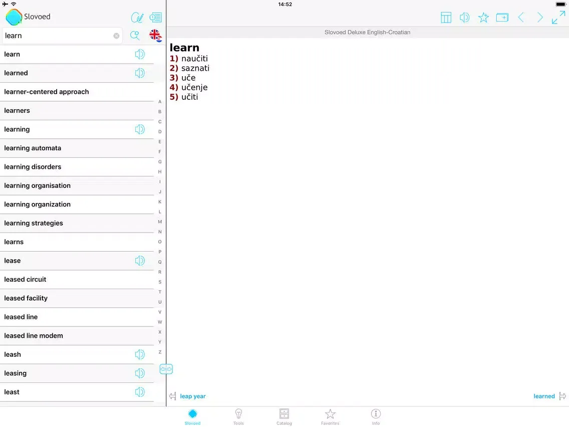 Dictionary: Croatian - English iPad  スクリーンショット