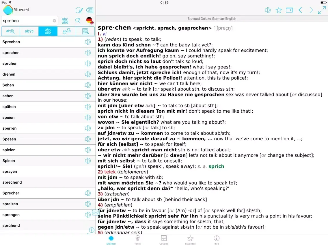 German <-> English Dictionary iPad 应用截图