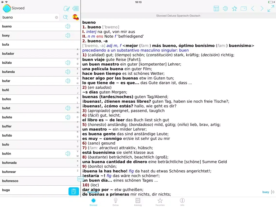 German <> Spanish Dictionary iPad 应用截图