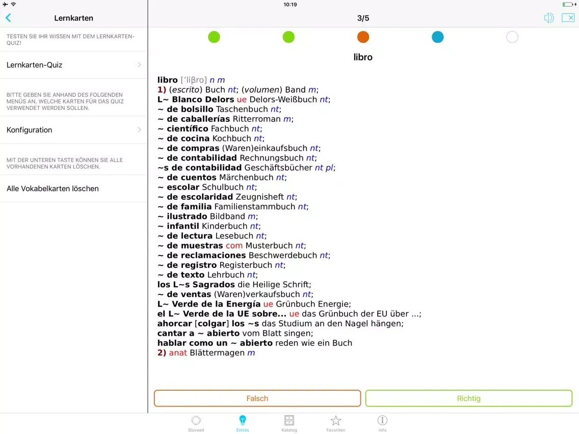 German <> Spanish Dictionary iPad 应用截图