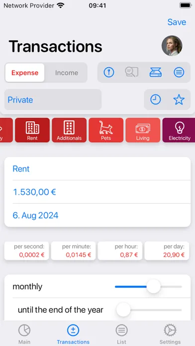 Zrzuty ekranu Live Budget - Money Manager