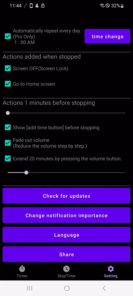 Capturas de pantalla de Sleep Timer :Video& Screen Off