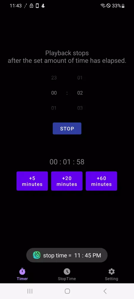 Capturas de pantalla de Sleep Timer :Video& Screen Off