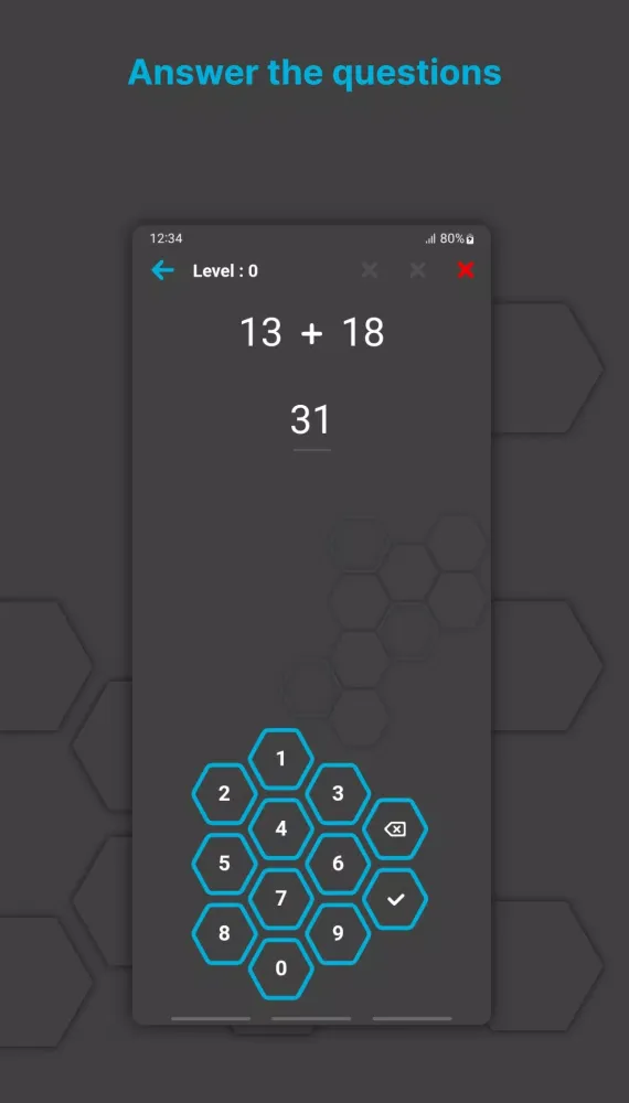 Zrzuty ekranu Brain Challenger - Math game