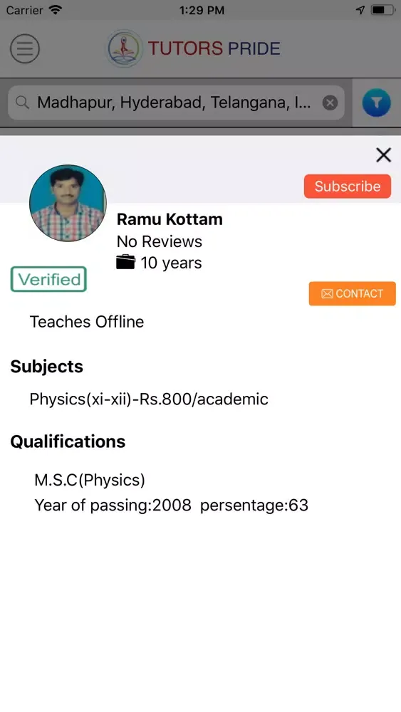 Tangkapan skrin Tutors Pride