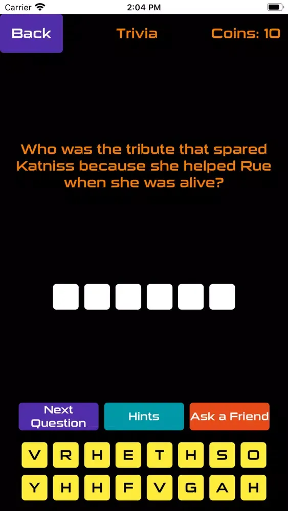 Quiz About Hunger Games स्क्रीनशॉट