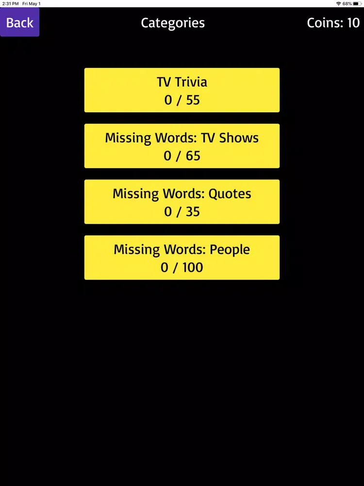 Ảnh chụp màn hình của TV Quiz - Trivia and More iPad 