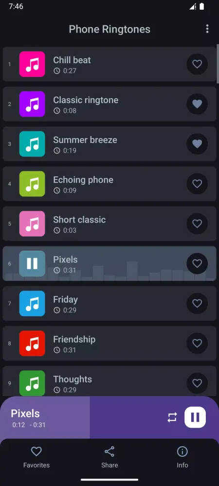 ภาพหน้าจอของ Phone ringtones