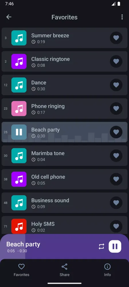 ภาพหน้าจอของ Phone ringtones