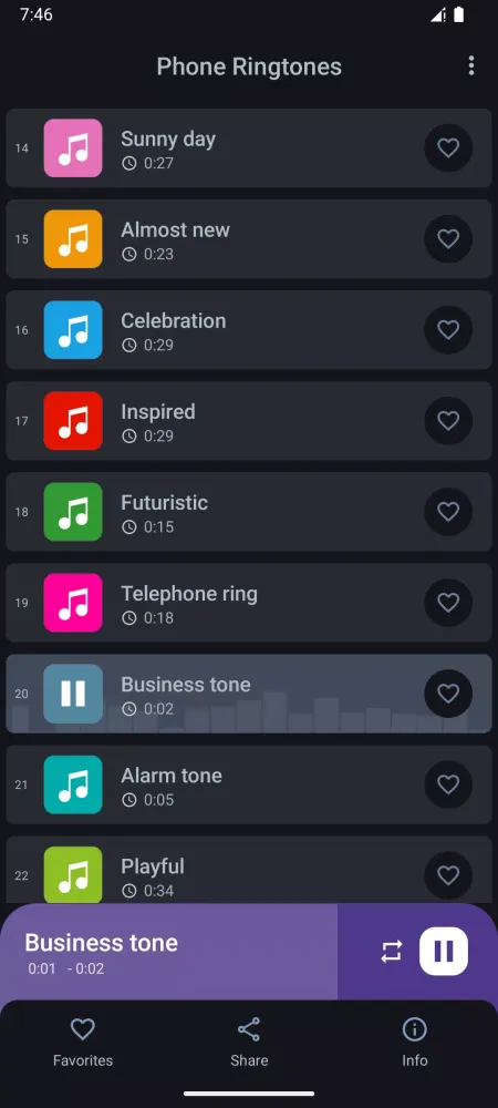 ภาพหน้าจอของ Phone ringtones