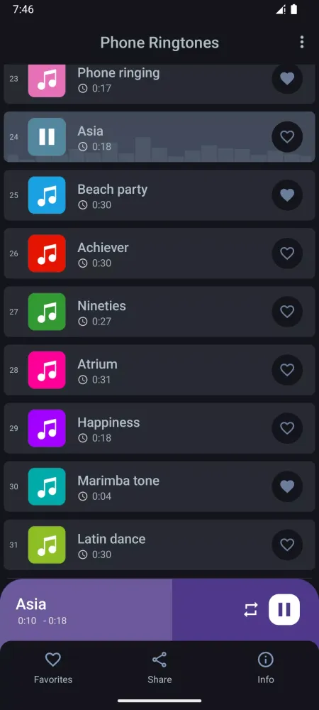 ภาพหน้าจอของ Phone ringtones