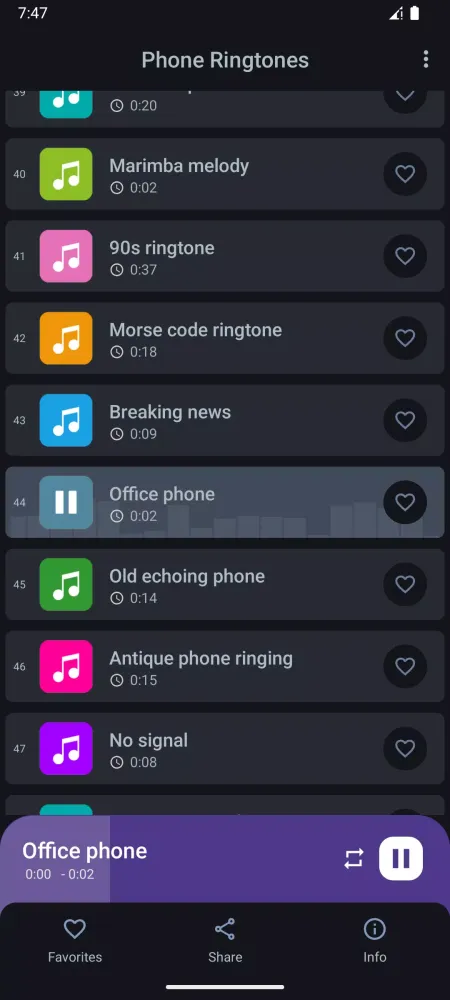 ภาพหน้าจอของ Phone ringtones