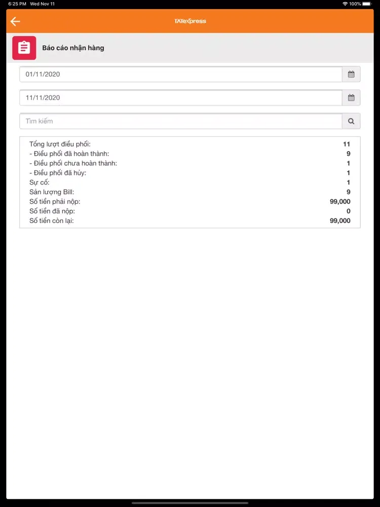 TAT Shipper iPad  Screenshots