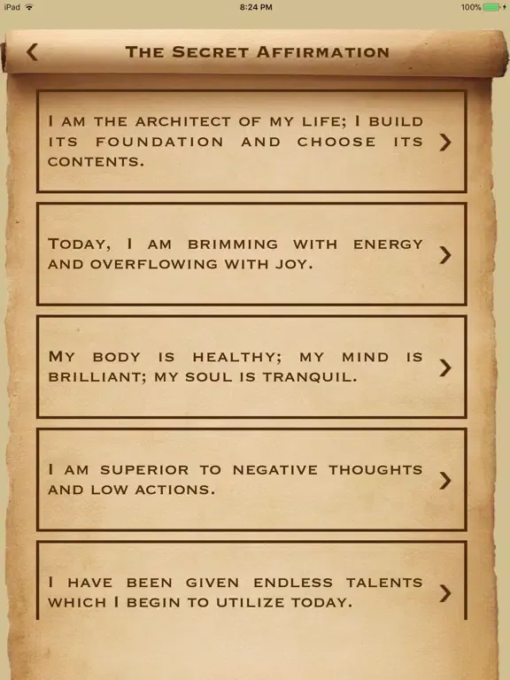 تصاویر The Secret Affirmations Money iPad 