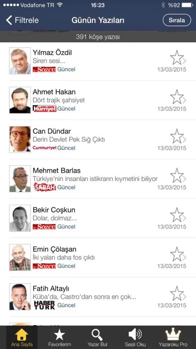 Скриншоты Köşe Yazarları - Yazaroku.Com