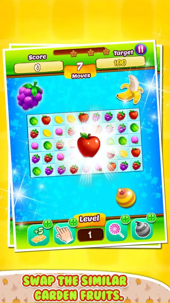 Garden Fruit Mania: Match3 Fruit - Garden Fruit - Pop Clash FREE应用截图